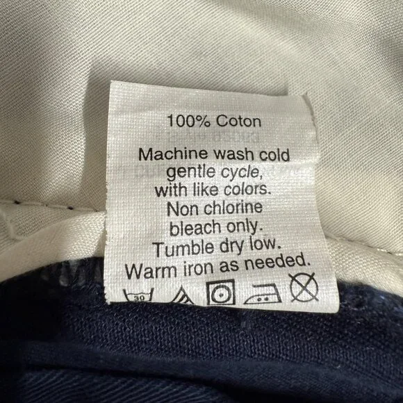 J.Crew Nautical Preppy Chino Shorts Mens 31 Embroidered Anchor Navy Blue Coastal - Picture 7 of 7